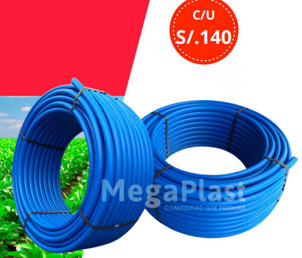 Rollo de Manguera HDPE 3/4" PN10 Azul A/P